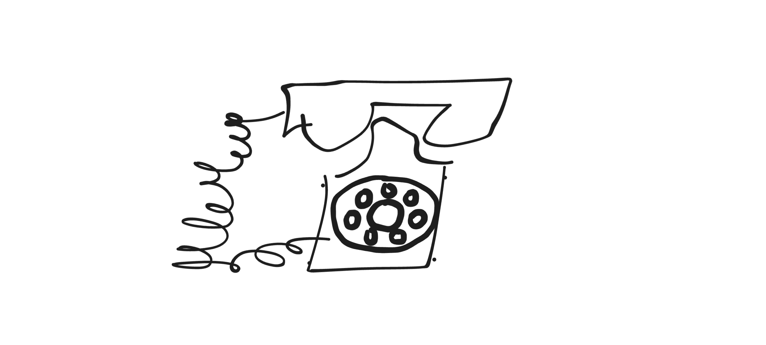 A very bad attempt to draw a telephone